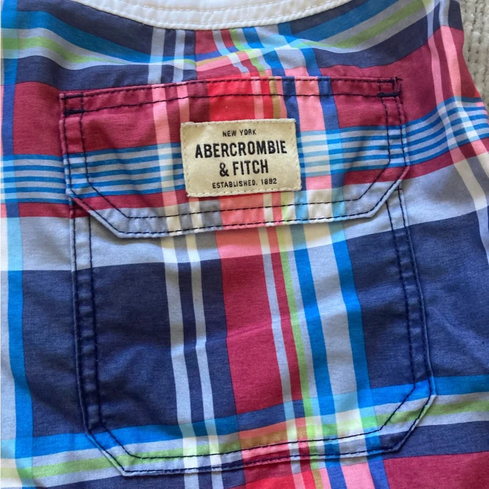 Abercrombie Fitch Plaid Board‎ Shorts Mens Medium Y2K Beach Surf Swim